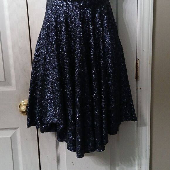 Contrarian New York navy blue sequin party dress Sz 4 NWOT - Picture 2 of 7